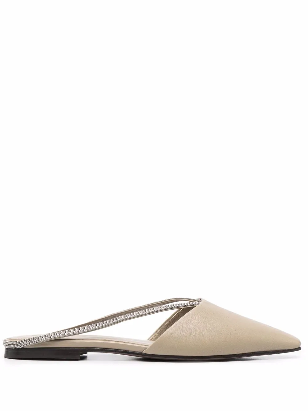Brunello Cucinelli thong-strap detail mules