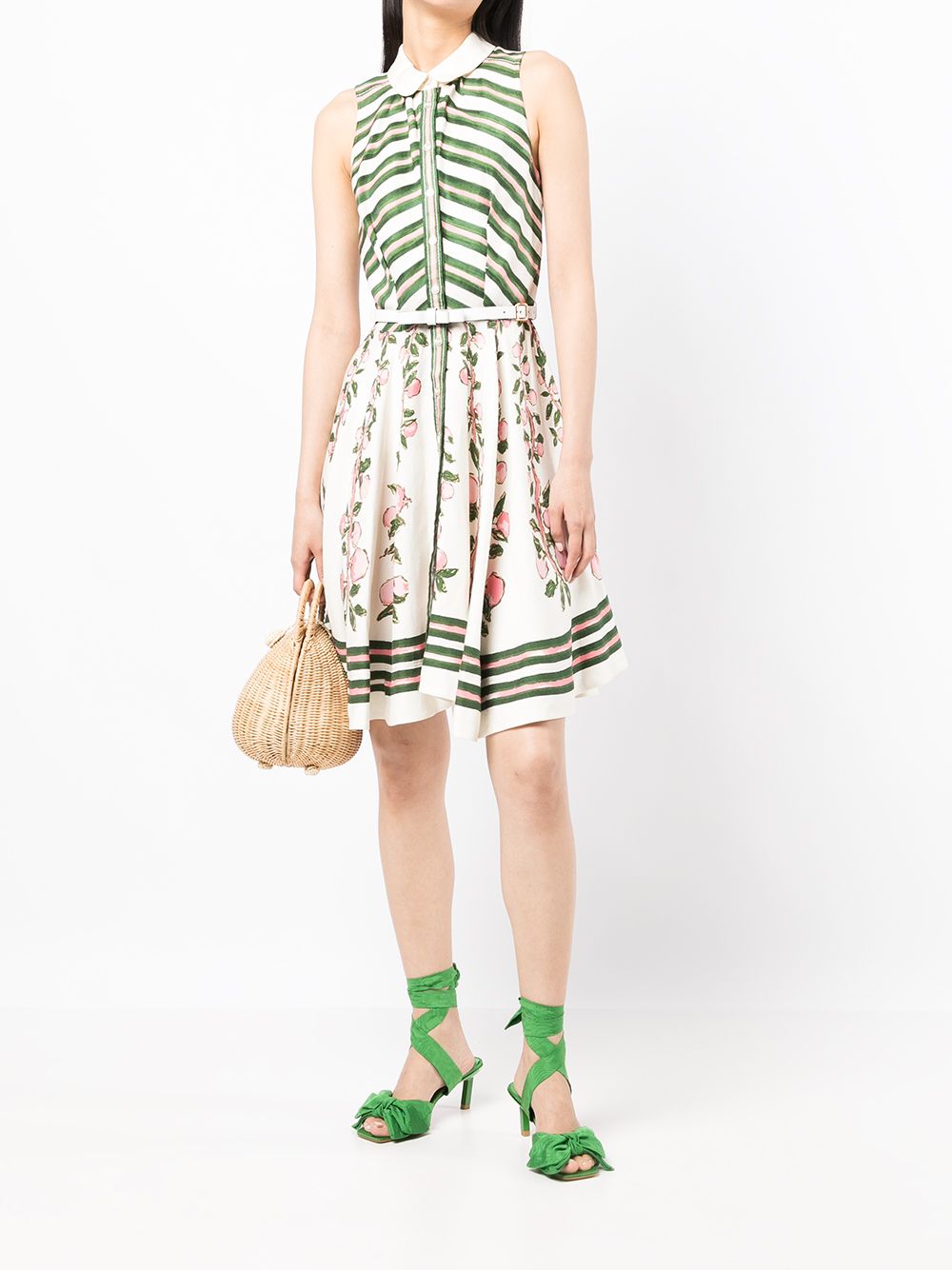 Louis Vuitton 2010s floral-panelled Flared Dress - Farfetch