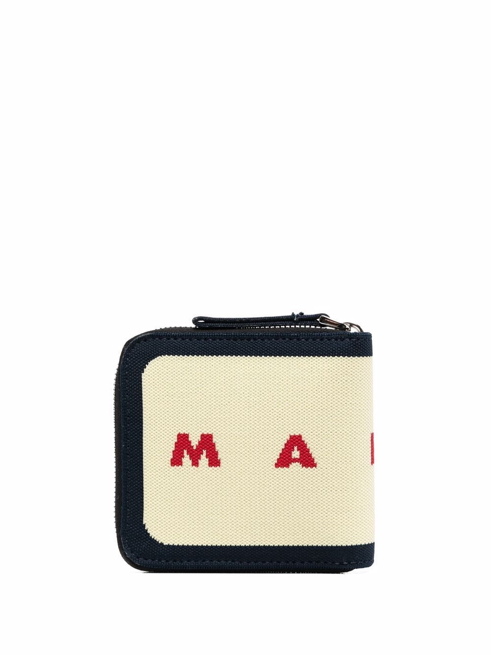 Marni Portemonnee met logo jacquard - Beige