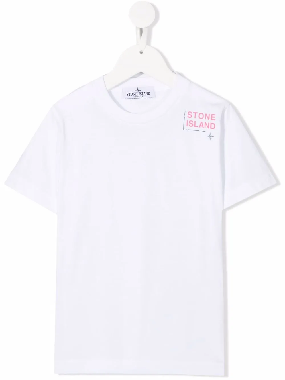 

Stone Island Junior playera con logo estampado - Blanco