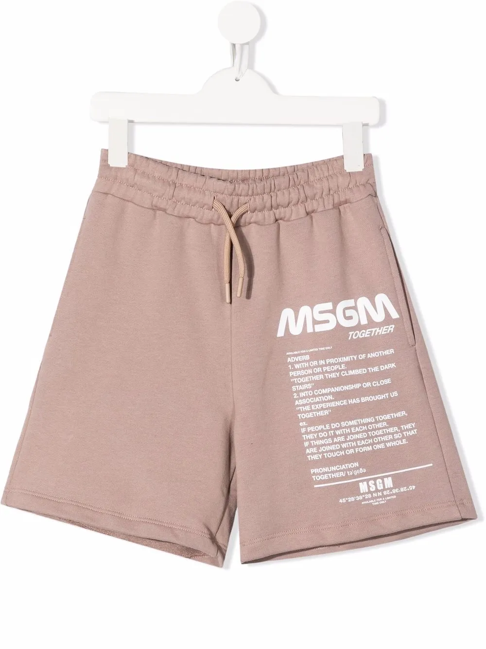 

MSGM Kids shorts con logo estampado - Neutro