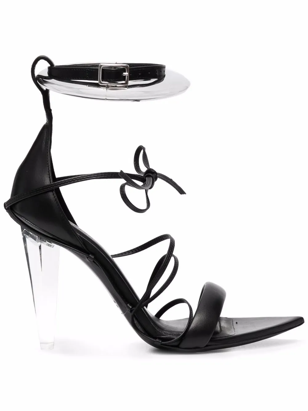 

Peter Do sandalias con tacón transparente de 110mm - Negro