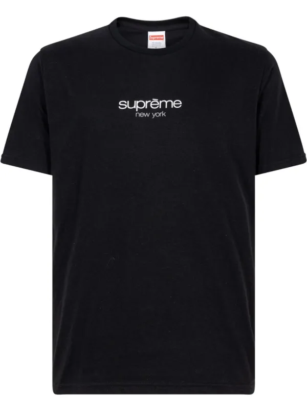 Supreme Classic Logo New York Tee Black