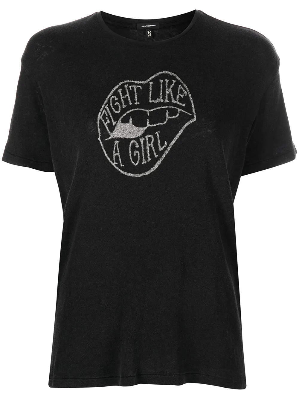 

R13 playera con estampado Like a Girl - Negro