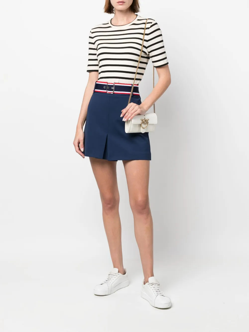  Pinko Minirock Mit Gürtel   Blau 