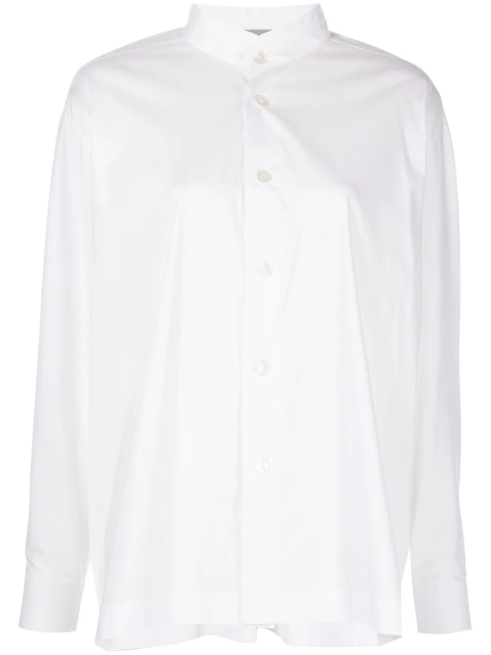 

Issey Miyake camisa con cuello alzado - Blanco