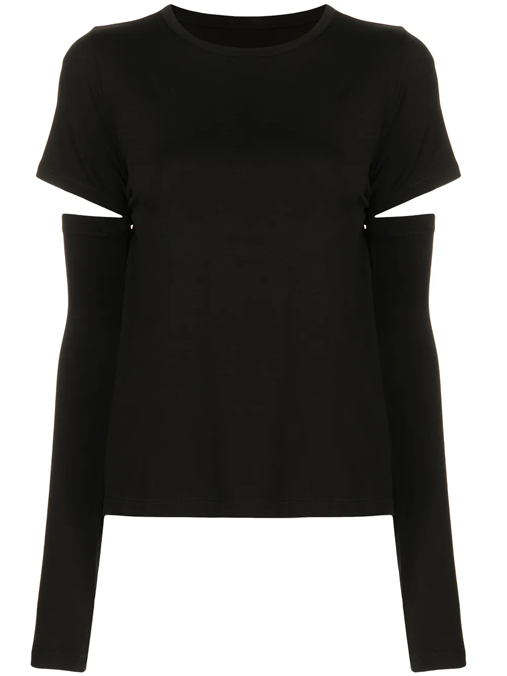 

Yohji Yamamoto playera con mangas removibles - Negro