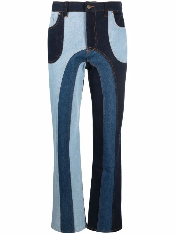 Ahluwalia Jeans Rectos Con Diseño Patchwork - Farfetch
