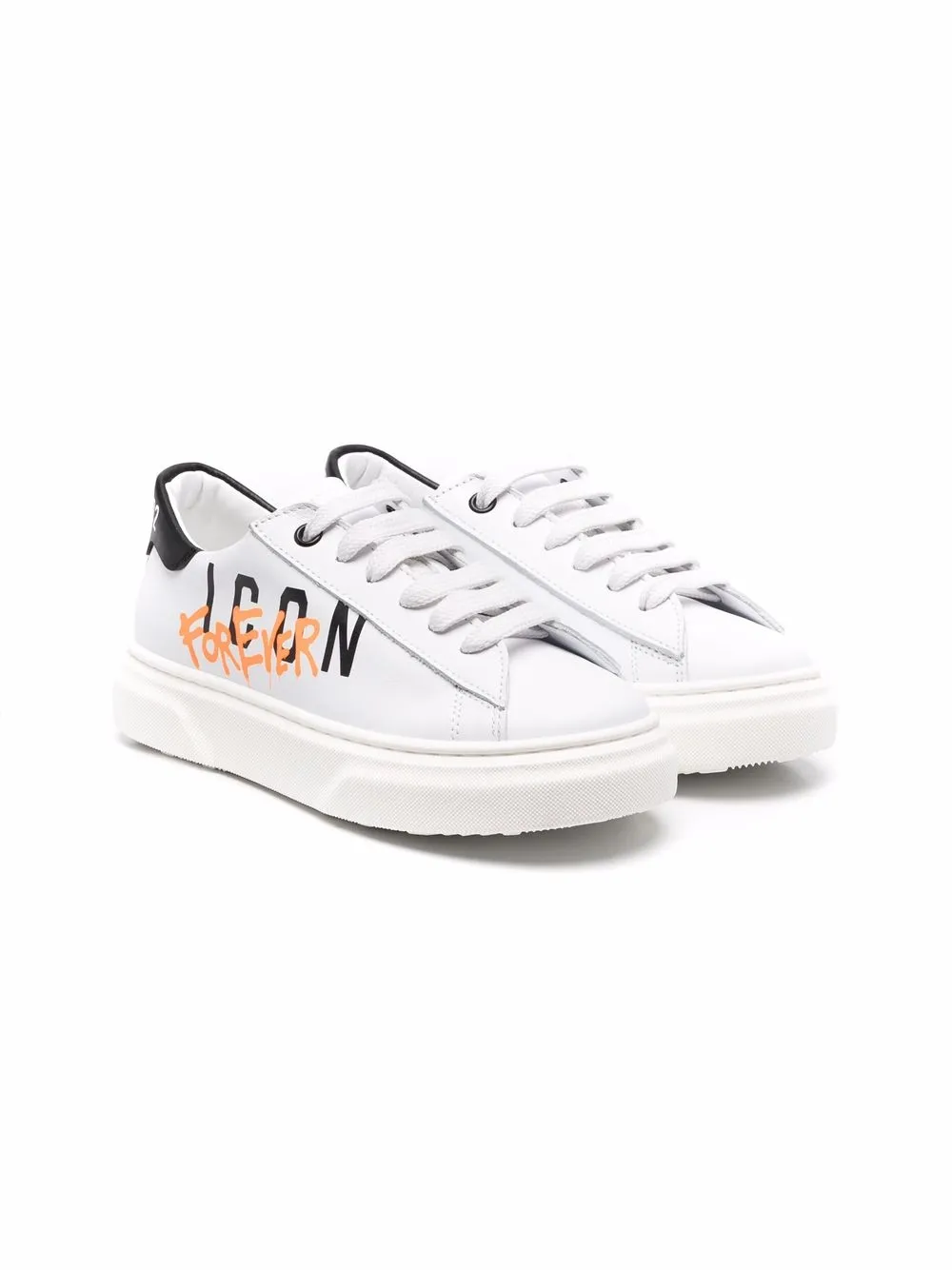 

Dsquared2 Kids tenis con agujetas y logo estampado - Blanco