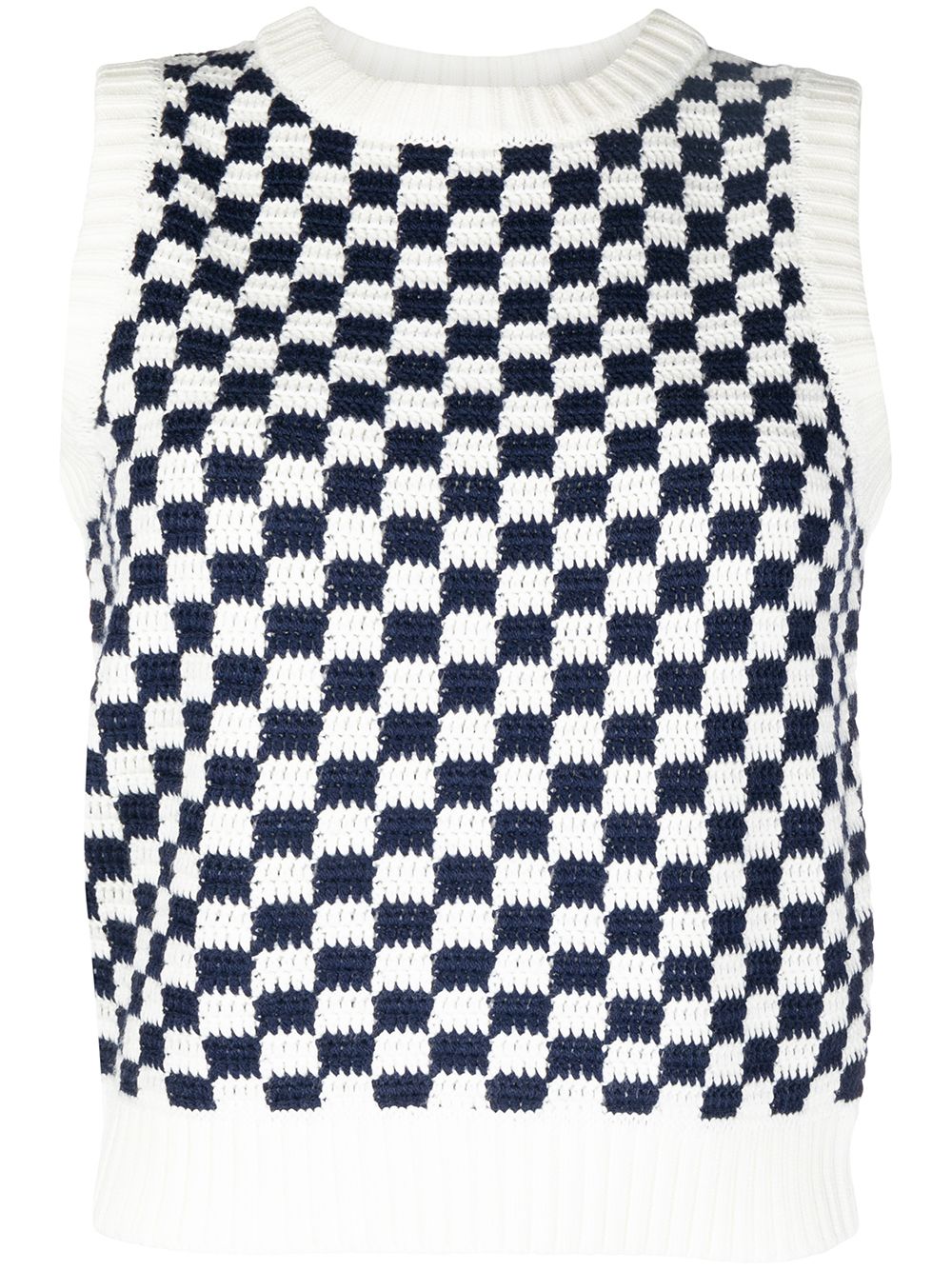 Shrimps Pebbles check-jacquard Sweater Vest - Farfetch