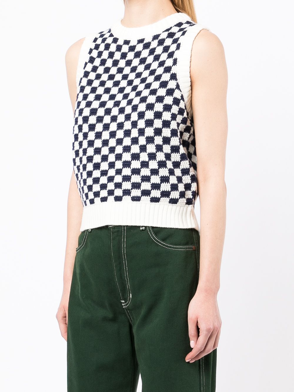 Shrimps Pebbles check-jacquard Sweater Vest - Farfetch