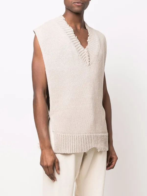 Maison Margiela distressed-detail Knit Vest - Farfetch