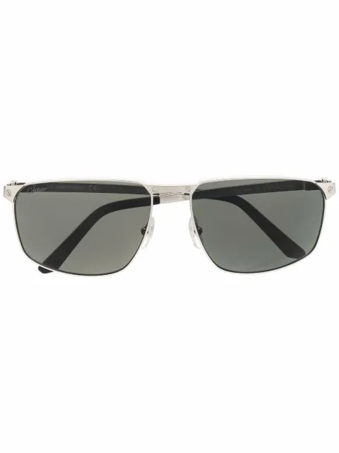 Cartier Eyewear tinted rectangle-frame sunglasses