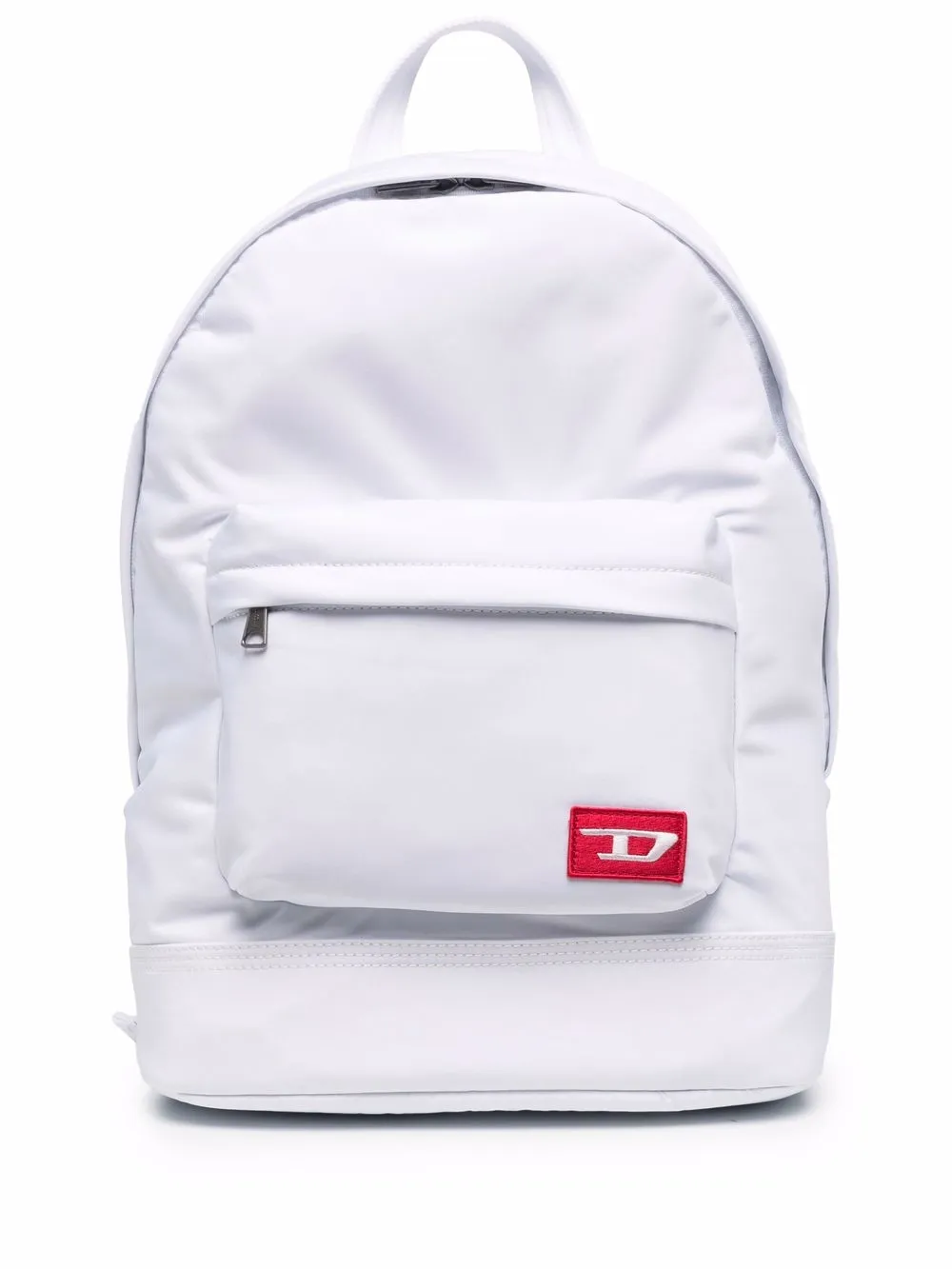 

Diesel logo-patch zipped backpack - White