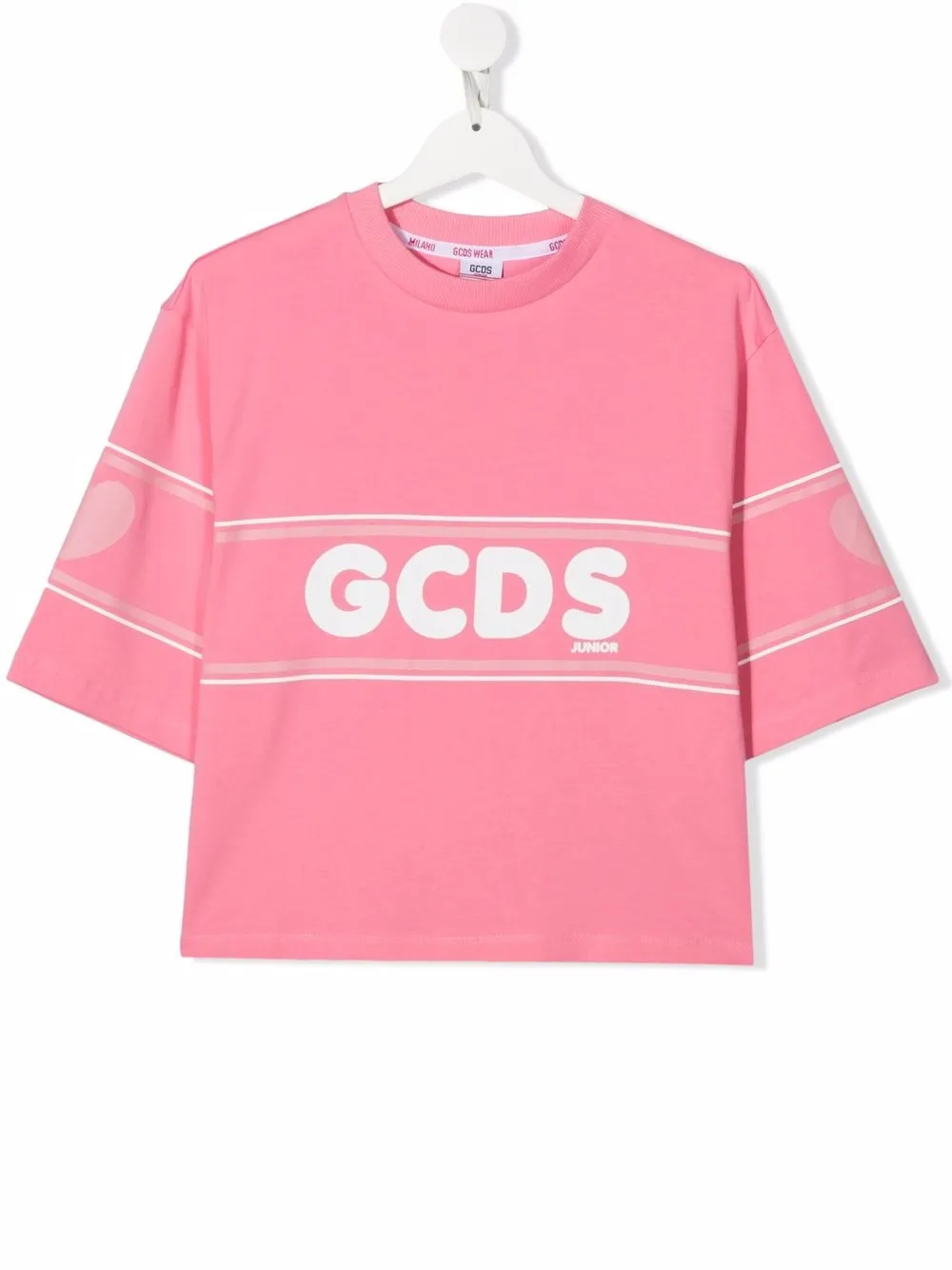 

Gcds Kids playera con logo estampado - Rosado