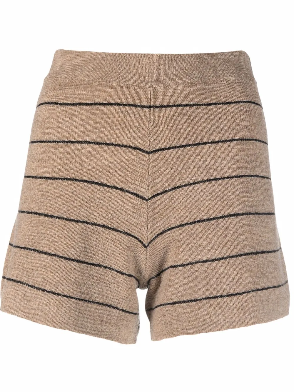 

By Malene Birger stripe-print knit shorts - Neutrals