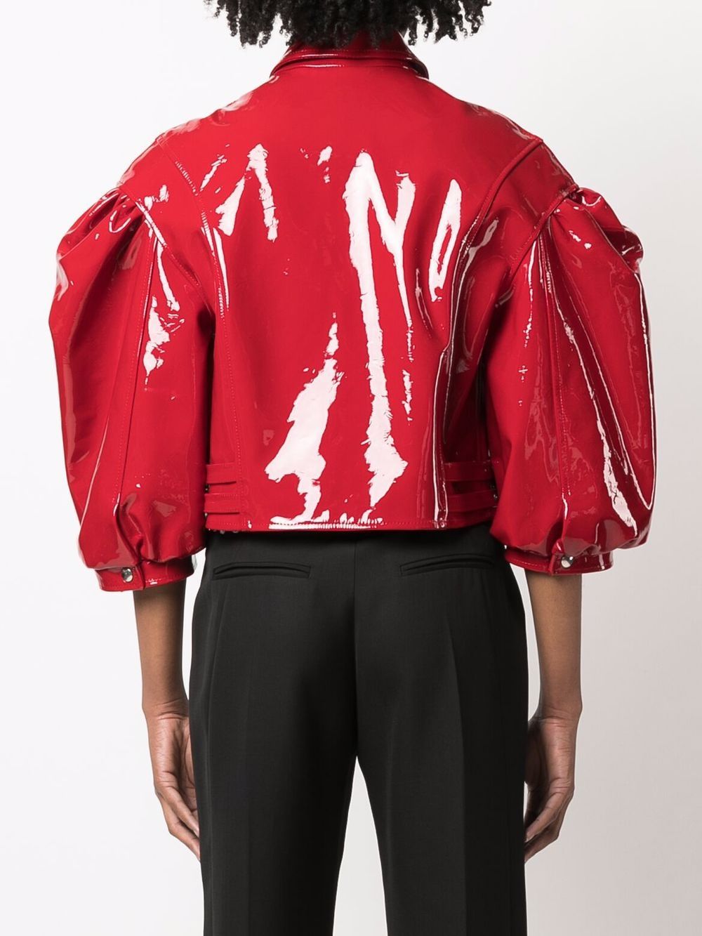 Simone Rocha Cropped puff-sleeve Biker Jacket - Farfetch