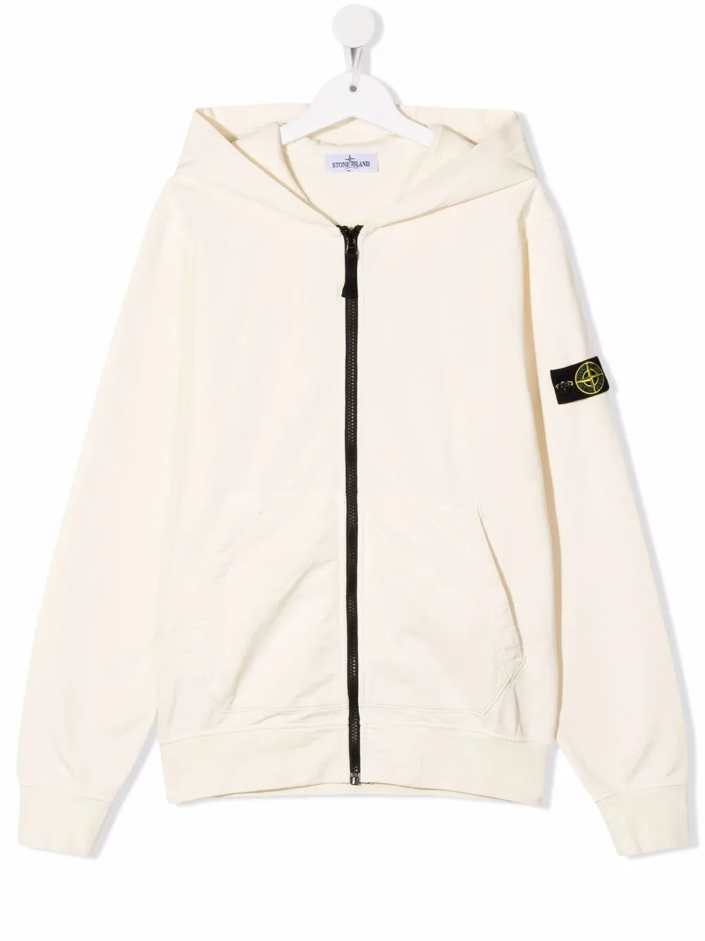 

Stone Island Junior hoodie con parche del logo - Amarillo