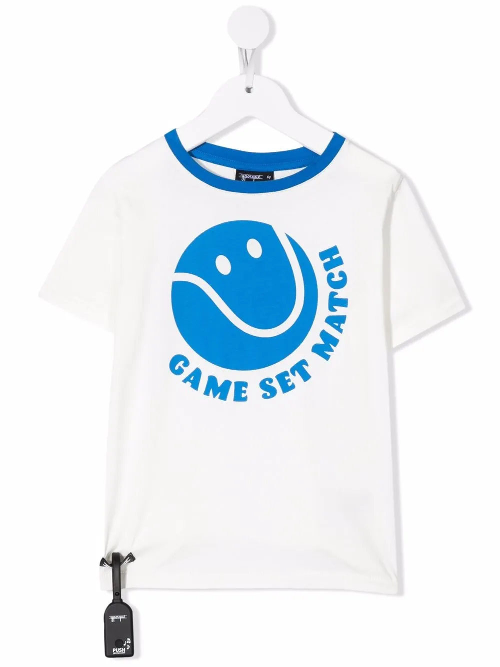 

yporqué playera con motivo Smiley - Blanco