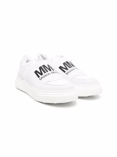 MM6 MAISON MARGIELA KIDS TEEN logo-print slip-on sneakers