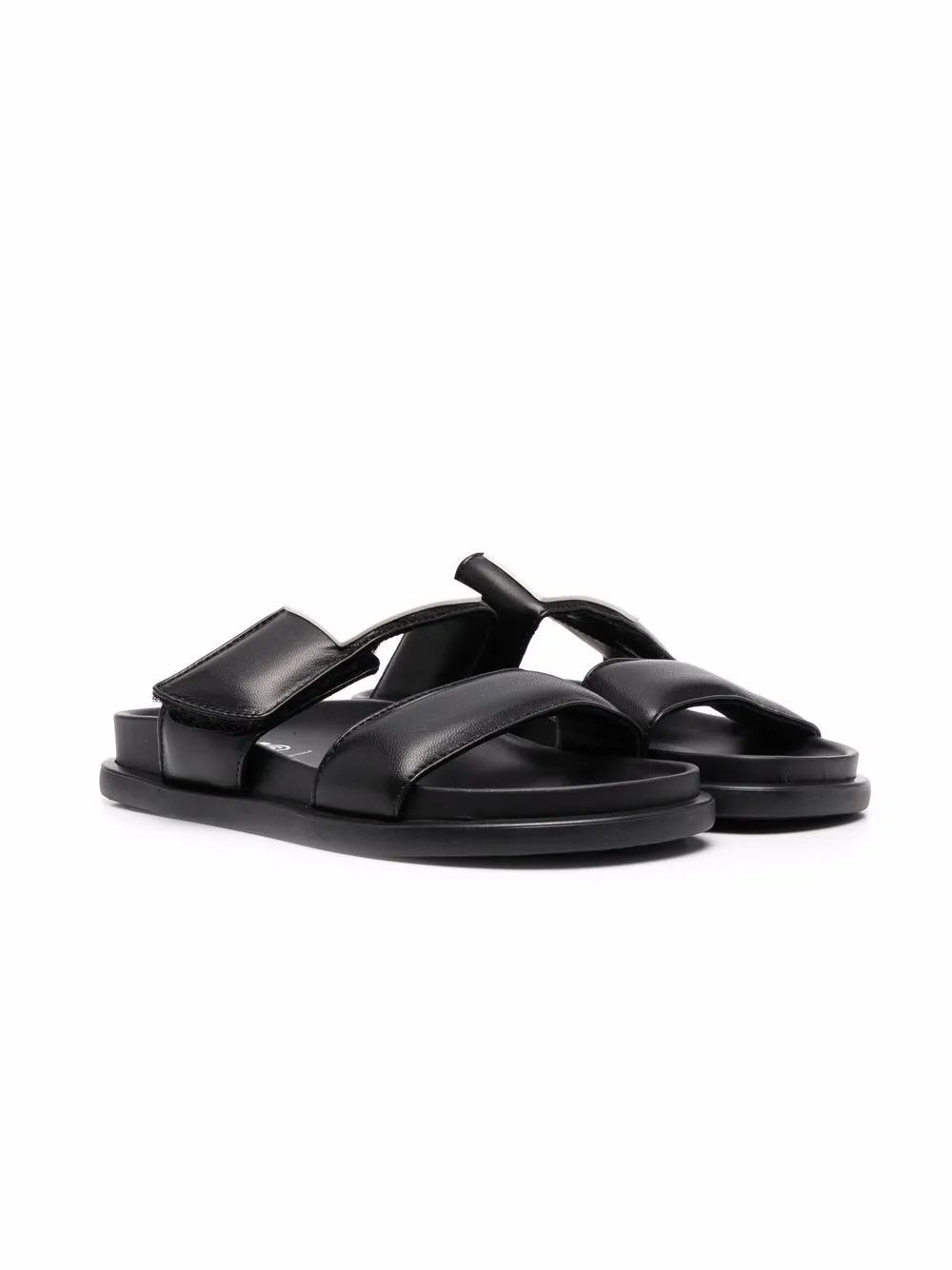 

MM6 Maison Margiela Kids sandalias planas con puntera redonda - Negro