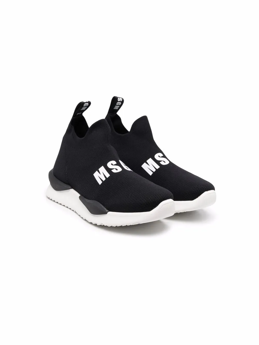 

MSGM Kids TEEN logo-print sock-style sneakers - Black