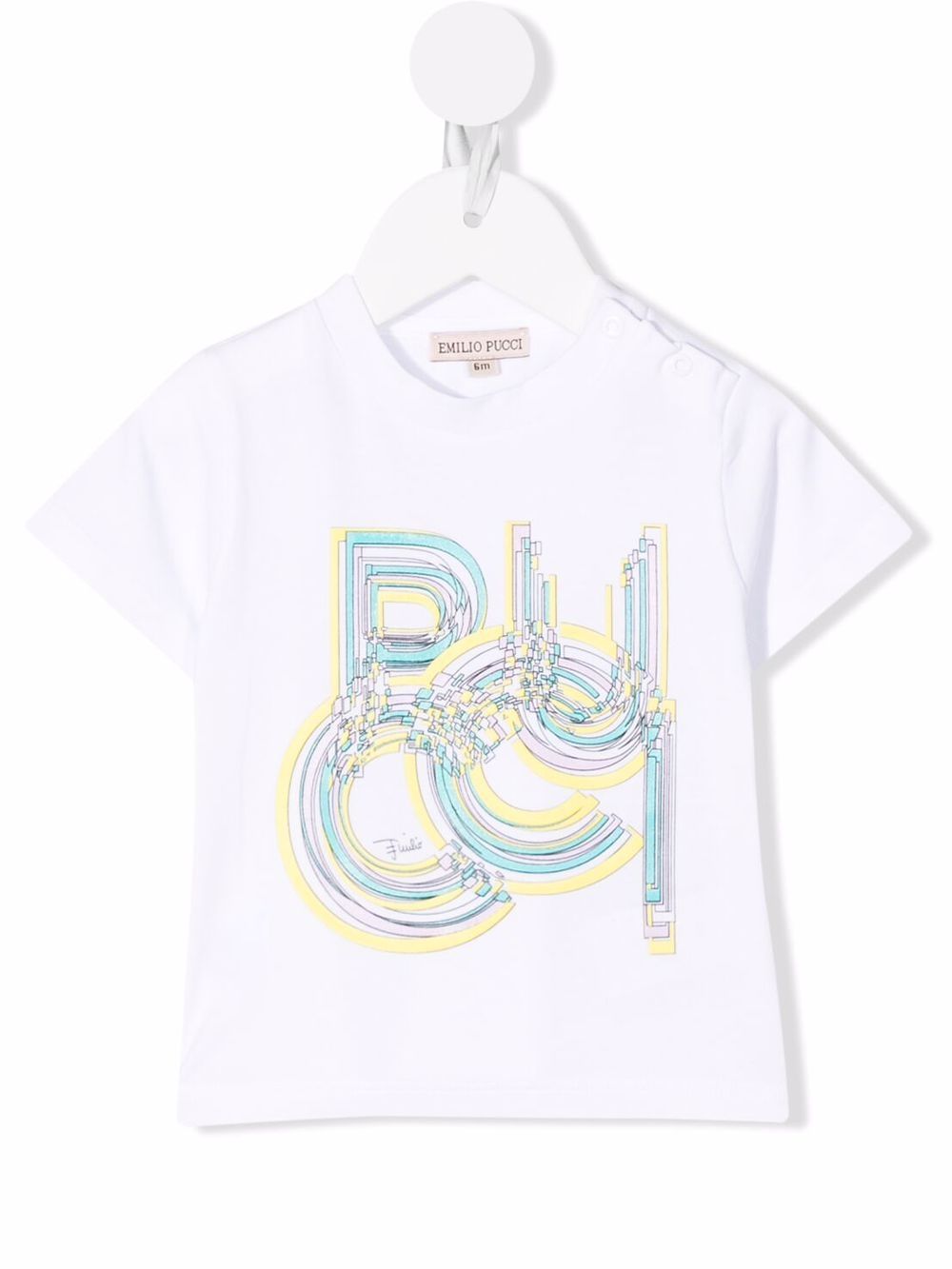 

PUCCI Junior playera con estampado gráfico - Blanco