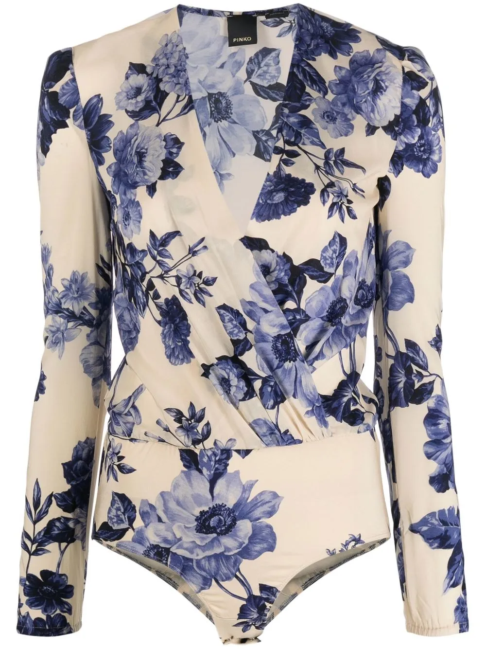 

PINKO floral-print long-sleeve body - Neutrals