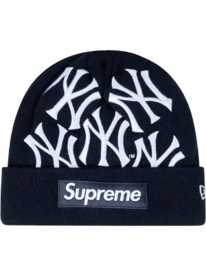 Supreme New York Yankees New Era Box Logo Beanie TEN - Depop