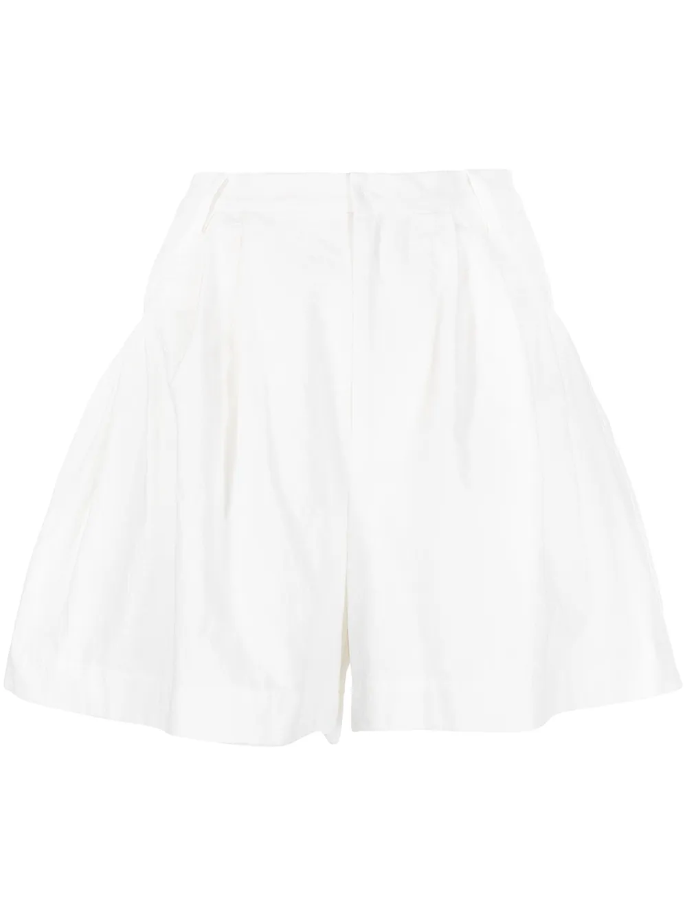 

Renli Su shorts anchos texturizados - Blanco