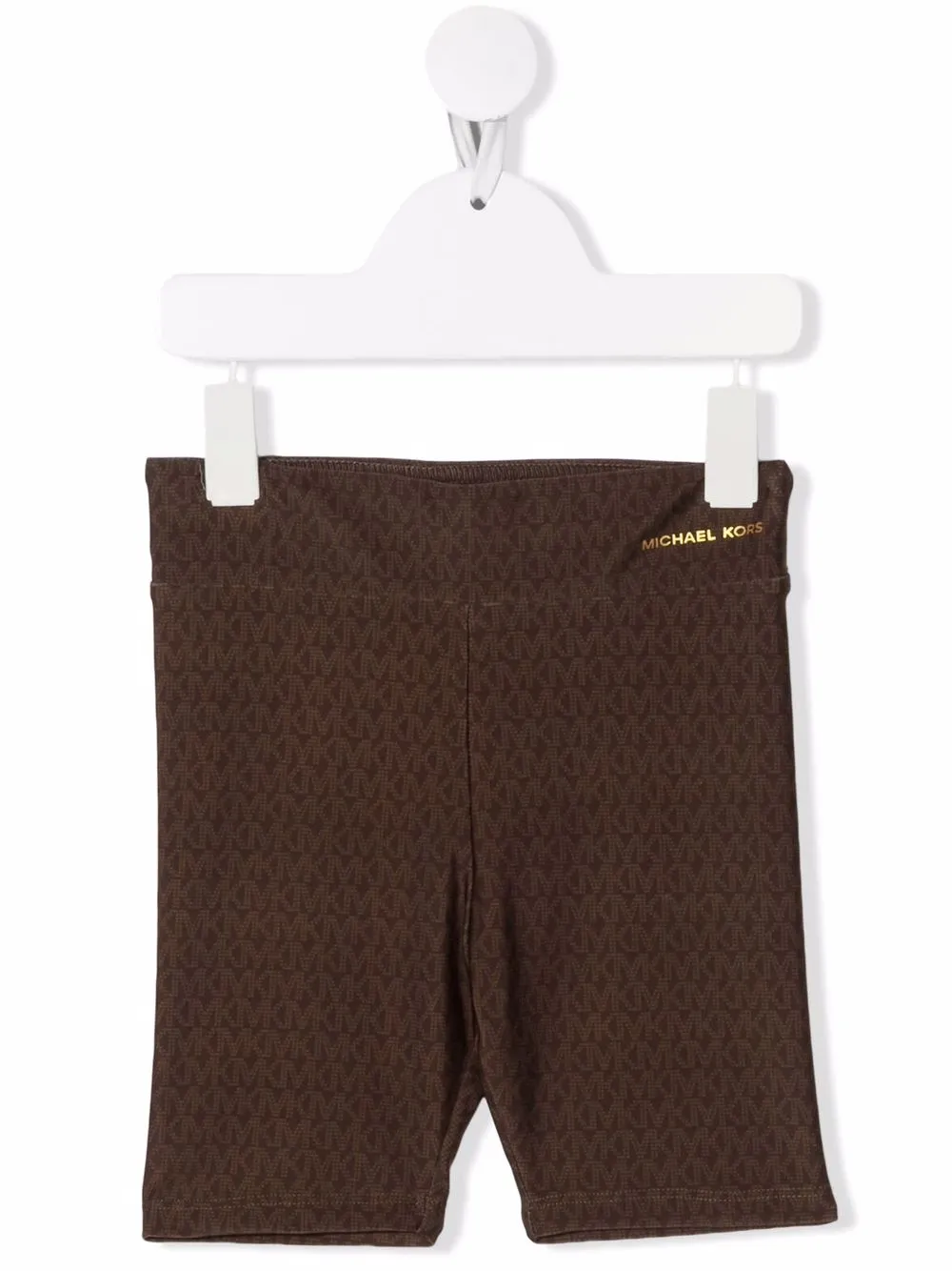 

Michael Kors Kids shorts de ciclismo con monograma estampado - Marrón