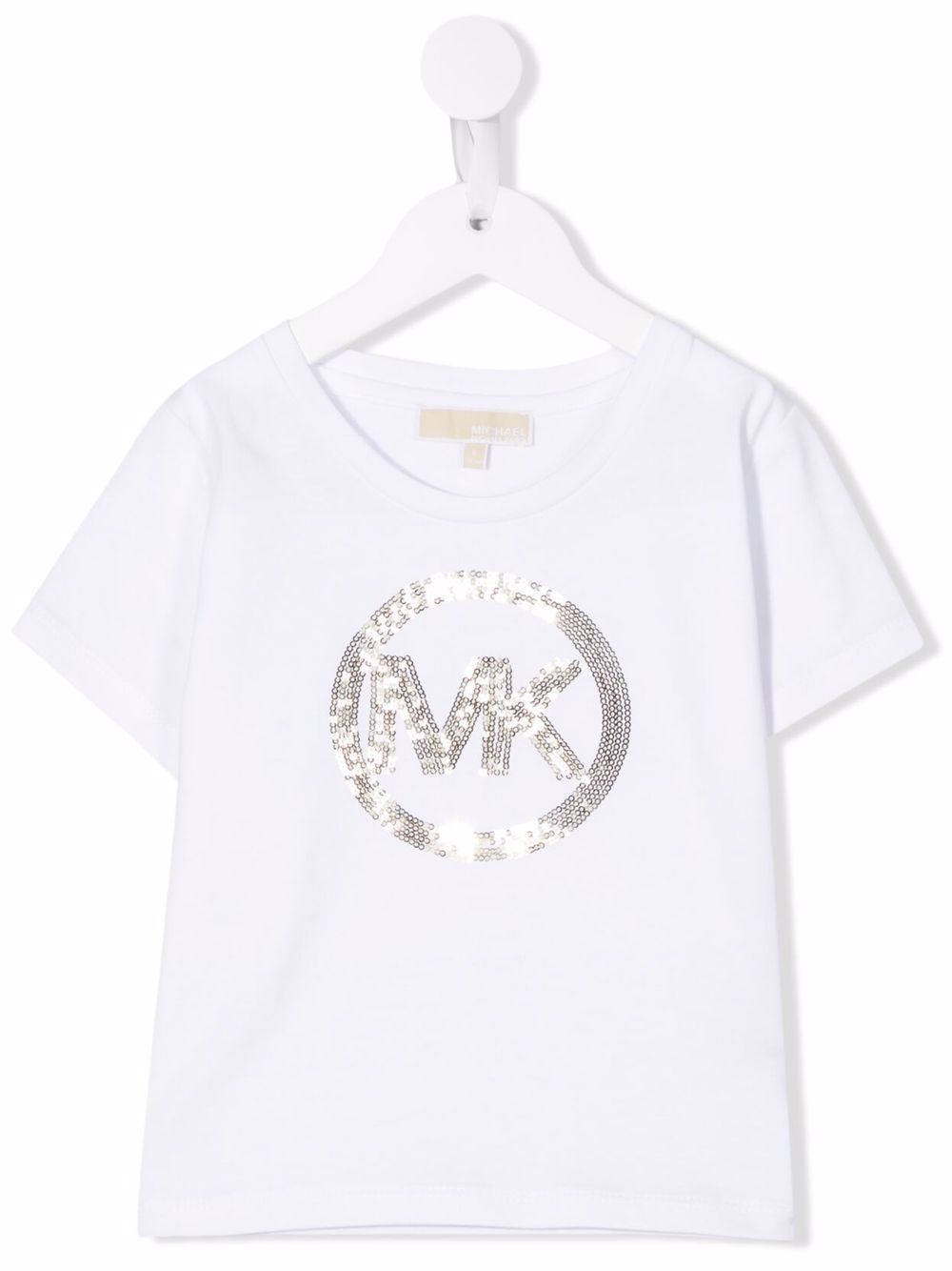 Michael Kors Kids sequin-embellished logo T-shirt - White