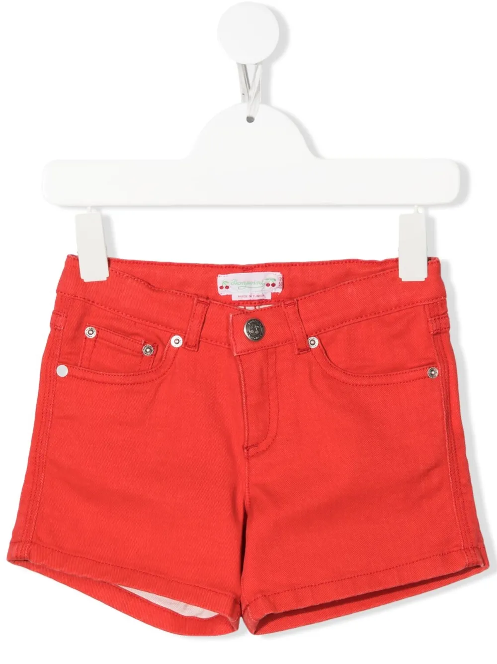 

Bonpoint TEEN slim-cut denim shorts - Red