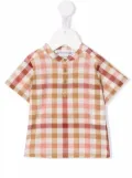 Bonpoint gingham-print short-sleeved shirt - Neutrals