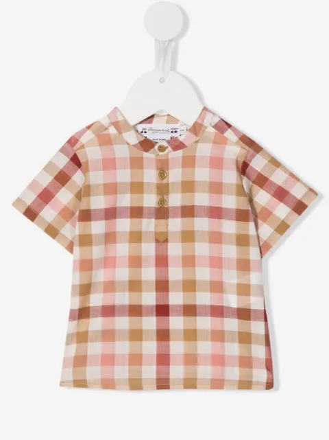 Bonpoint camisa con motivo de cuadros gingham