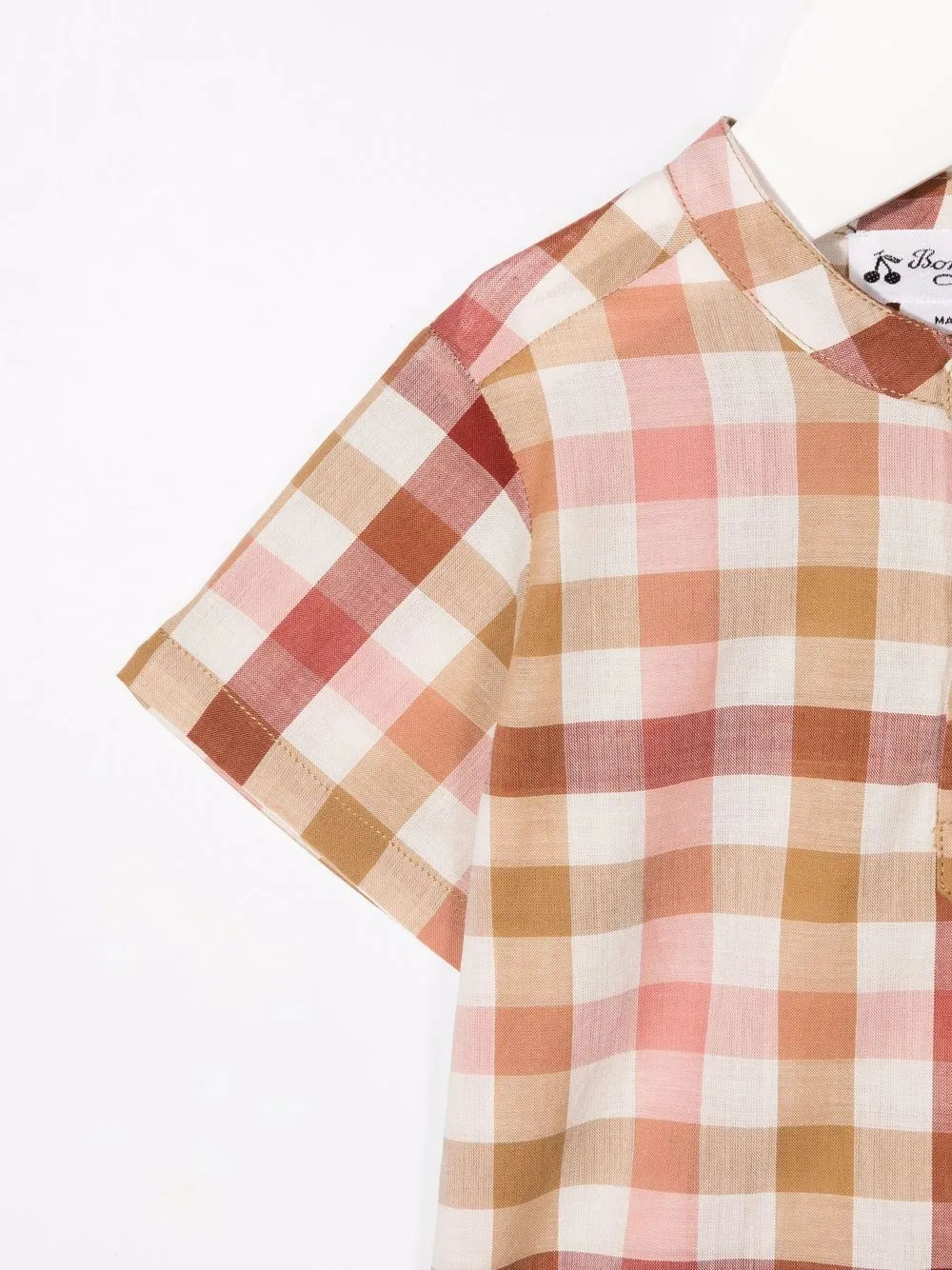  Bonpoint T Shirt Mit Vichy Karo   Nude 