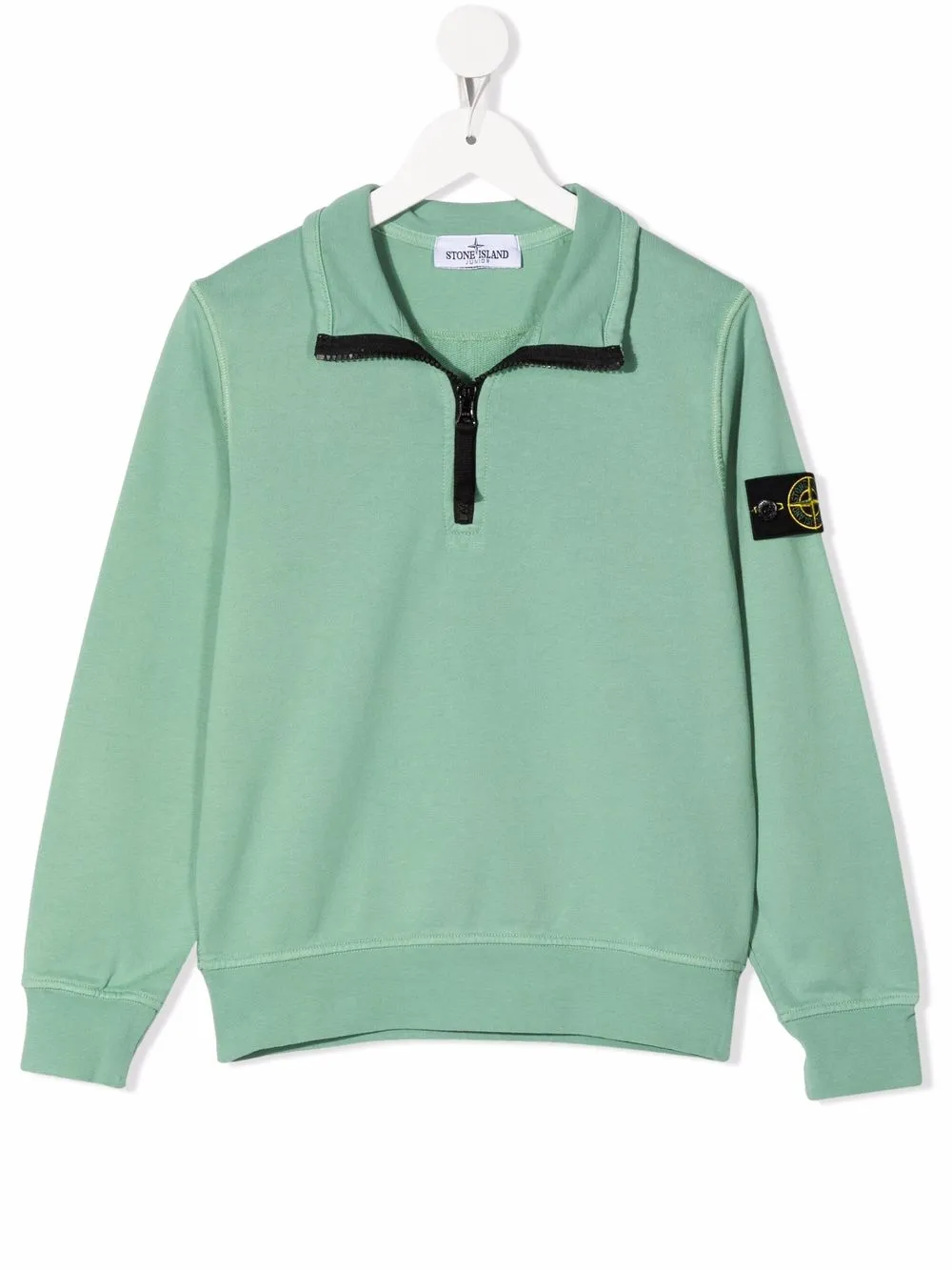 Stone Island Junior logo-patch Sleeve Jumper - Farfetch