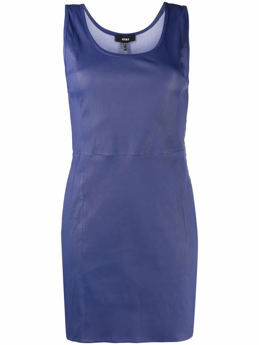 

Arma vestido corto cuero sin mangas - Azul