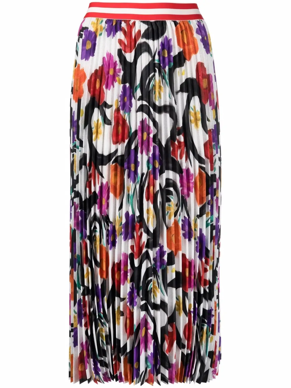 Image 1 of Stella Jean floral-print pleated skirt