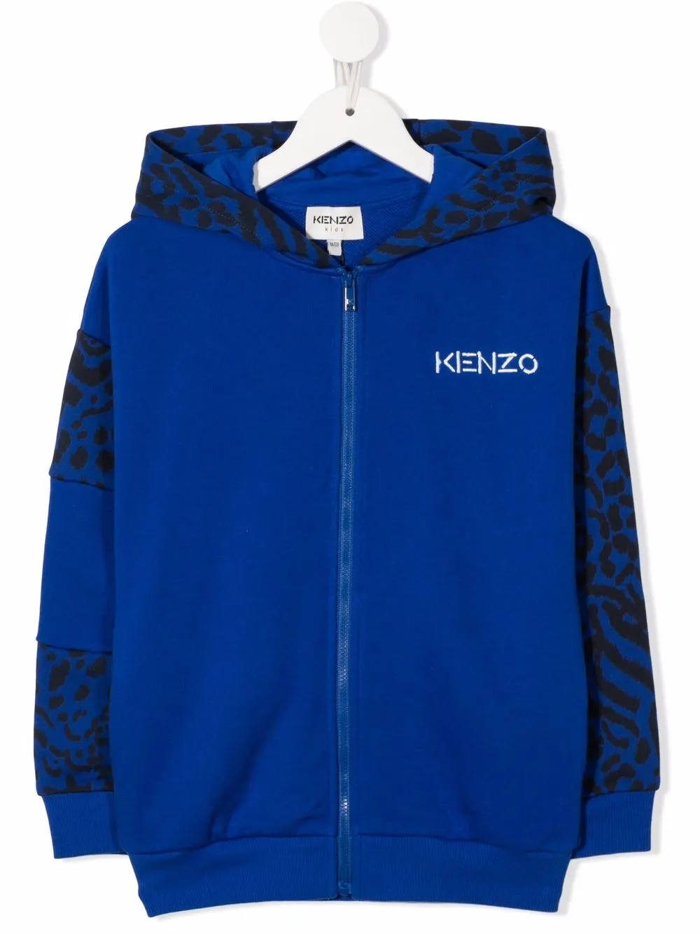 

Kenzo Kids hoodie con estampado de leopardo - Azul