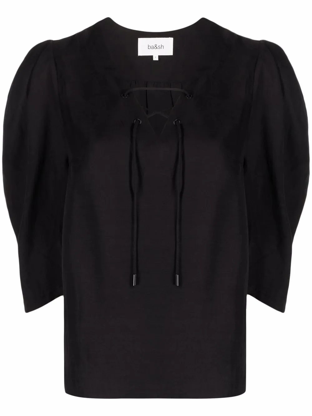 

Ba&Sh blusa Brook con agujetas - Negro