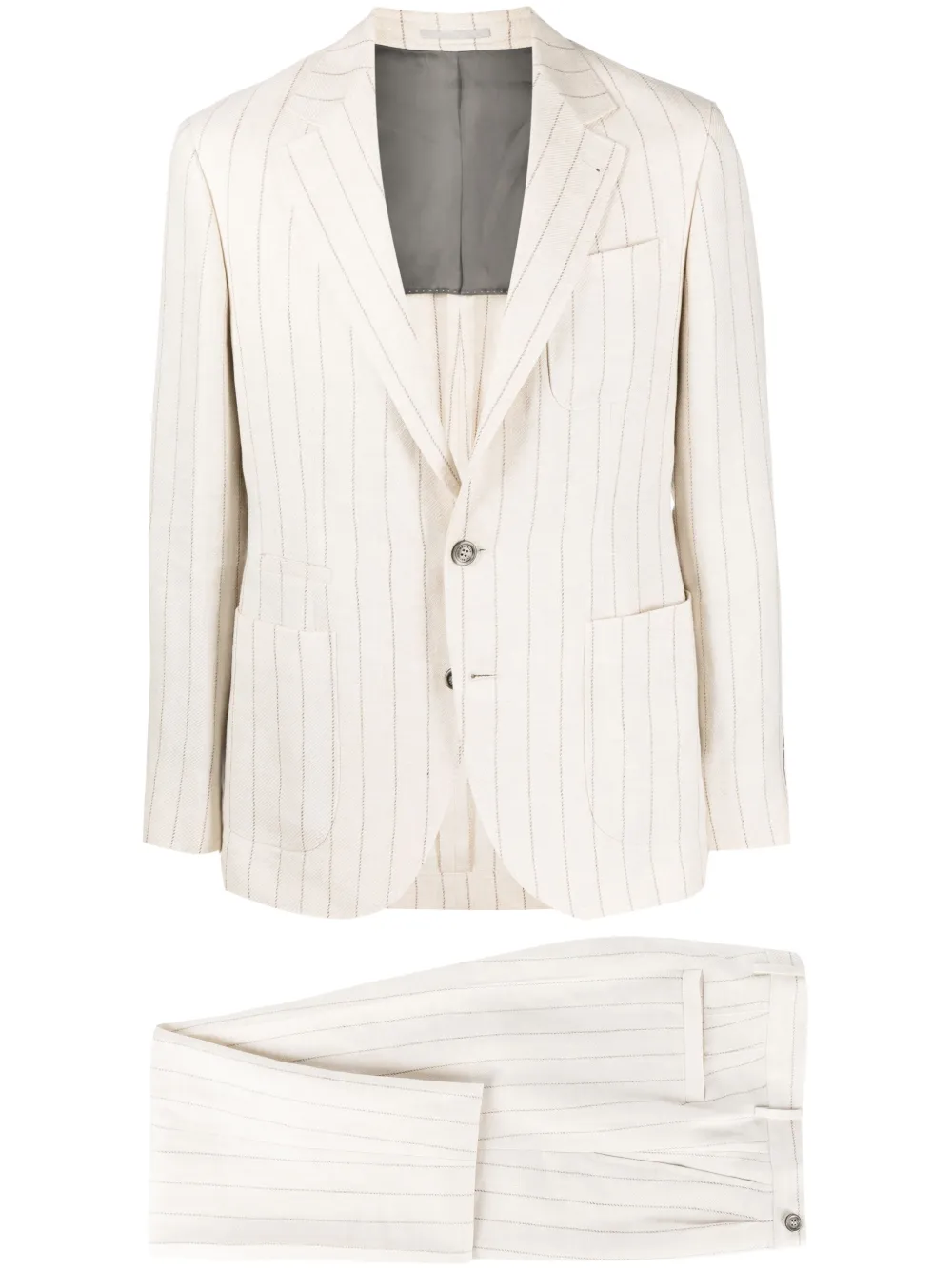

Brunello Cucinelli striped linen suit - Neutrals