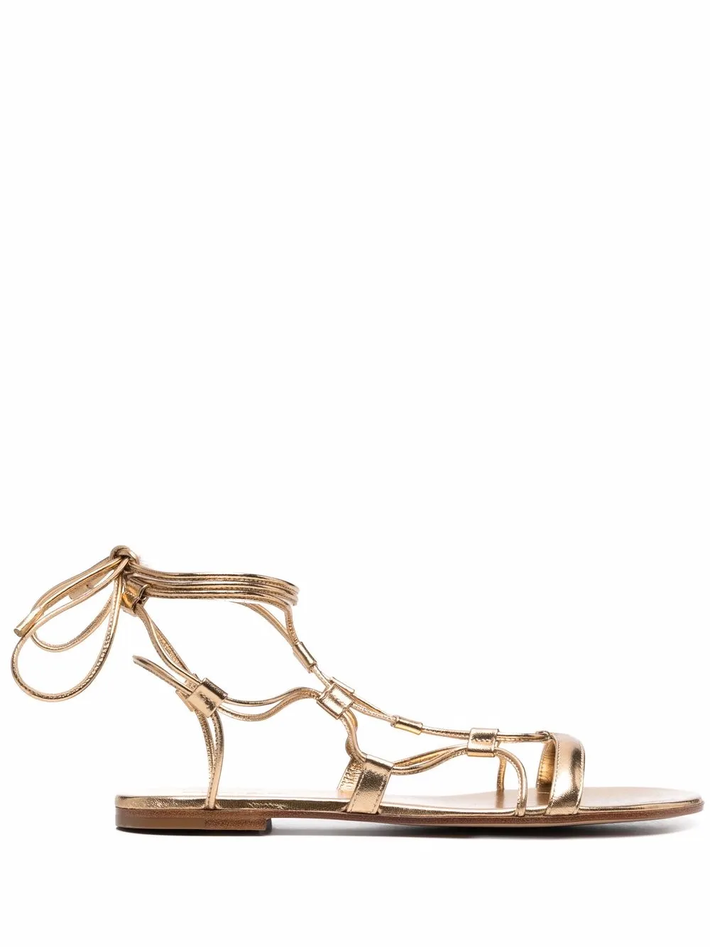 

Gianvito Rossi strappy metallic leather sandals - Yellow