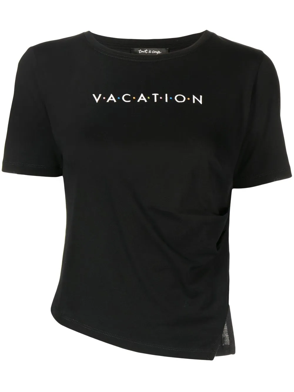 

tout a coup playera con eslogan estampado - Negro