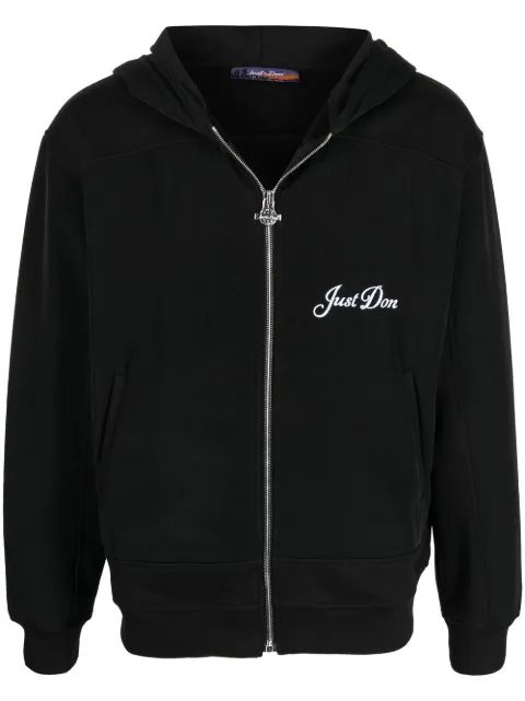 Just Don hoodie con logo bordado y cierre