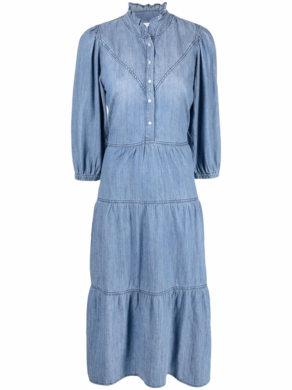 

Ba&Sh Willow denim midi dress - Blue