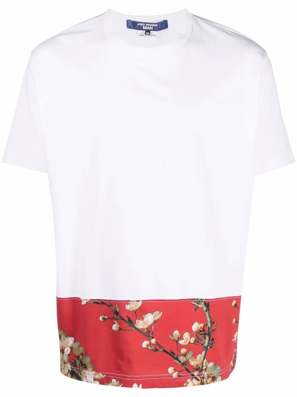 

Junya Watanabe MAN playera con estampado floral - Blanco