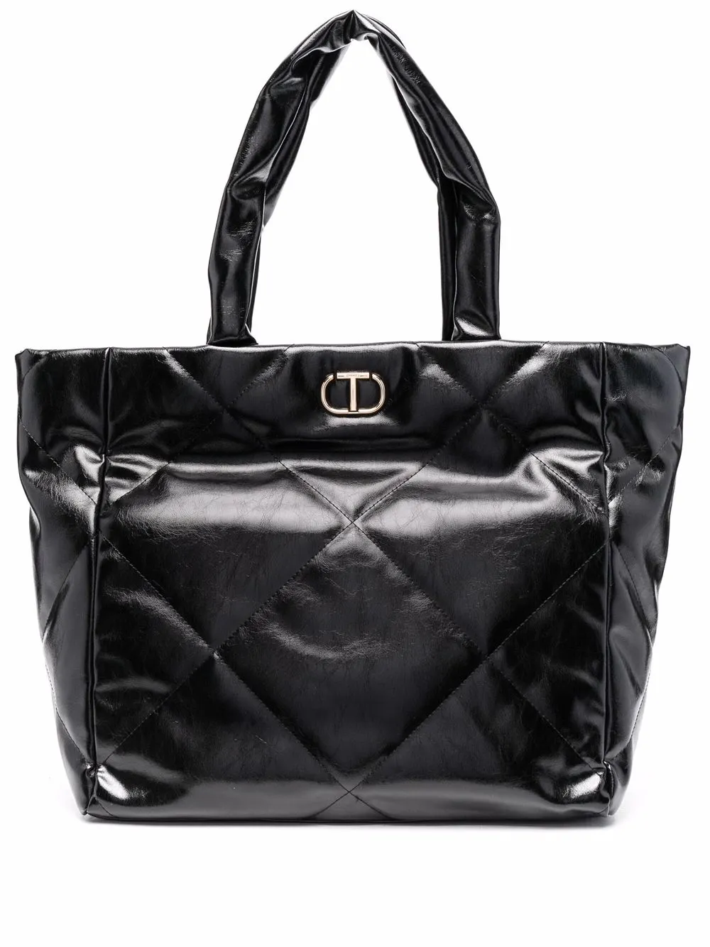 

TWINSET quilted-finish tote bag - Black