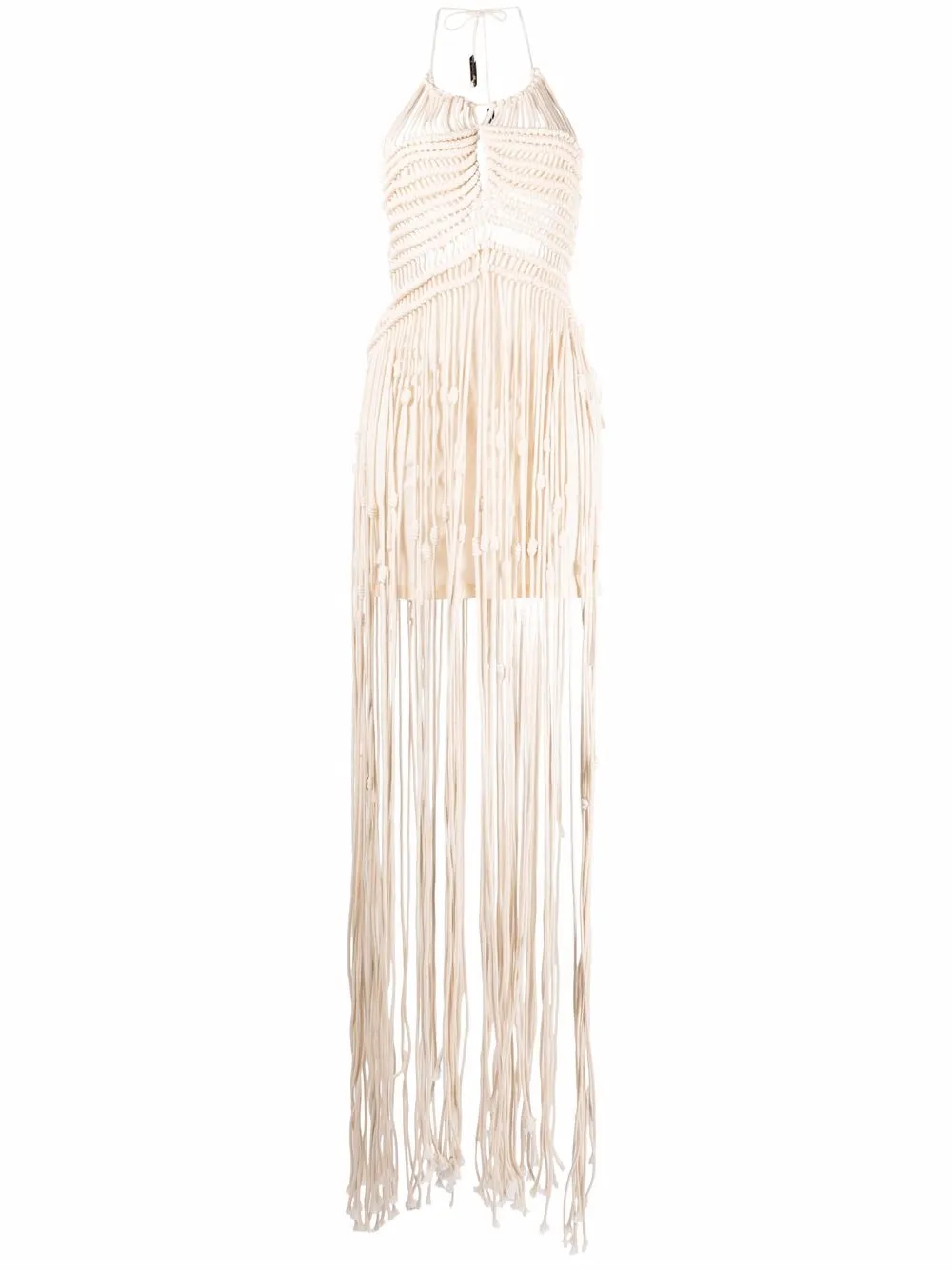 

Giuseppe Di Morabito vestido largo con cuello halter - Neutro