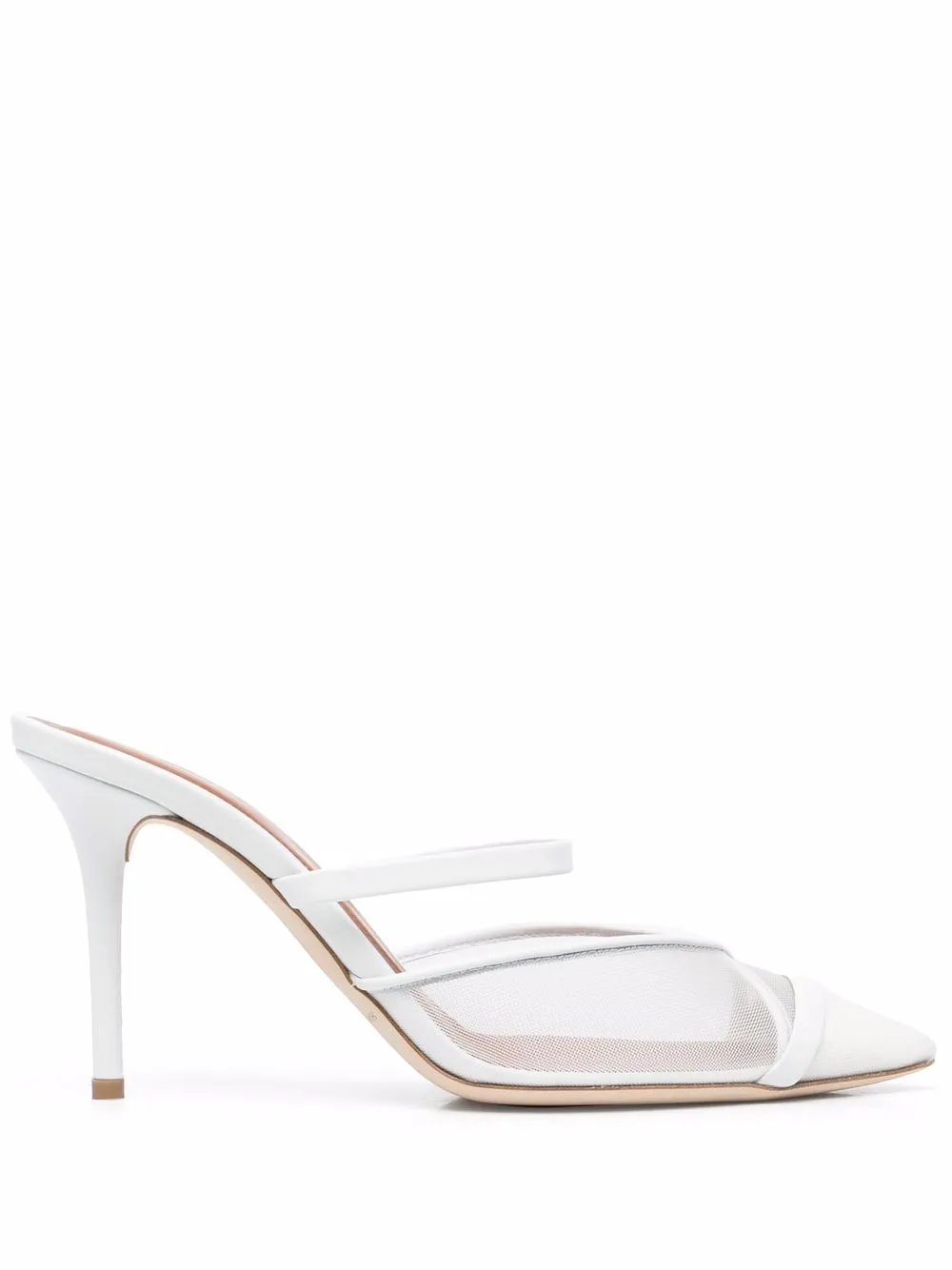 

Malone Souliers Clio 85mm mesh mules - White